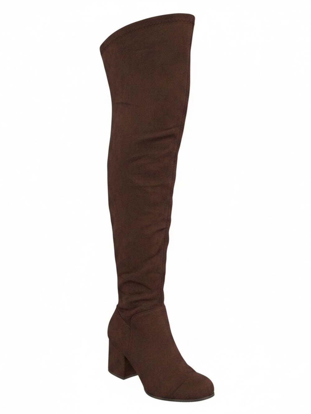 Christian Siriano Brown Over-the-Knee Block Heel Boots